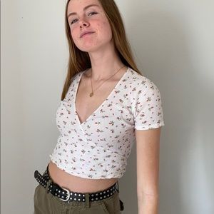 Floral tie top